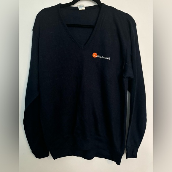 Vintage American Made Champion V-Neck Navy Hilton Head Island Sweater XL Unisex - Picture 1 of 7